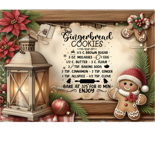 Gingerbread Cookie Recipe Canvas