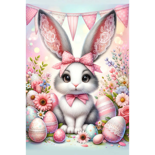 Easter - Long Eared Rabbit Fabric Canvas