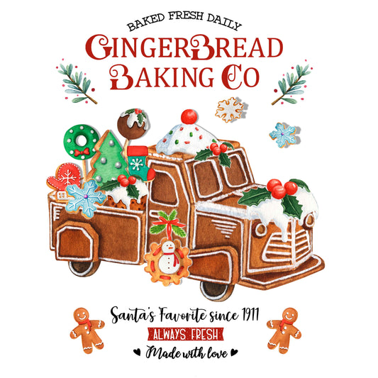 Gingerbread Truck Baking Co Canvas