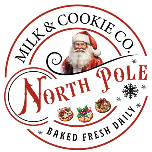 North Pole Milk & Cookie Canvas