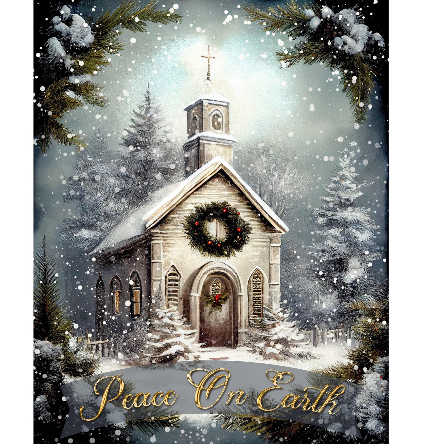 Peace on Earth Church Canvas