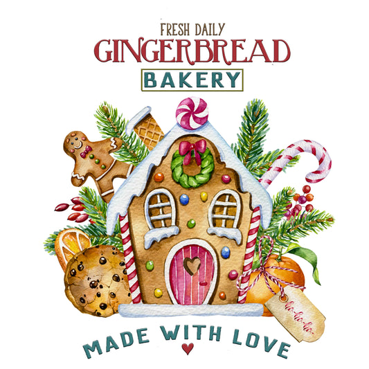 Gingerbread Bakery House Canvas