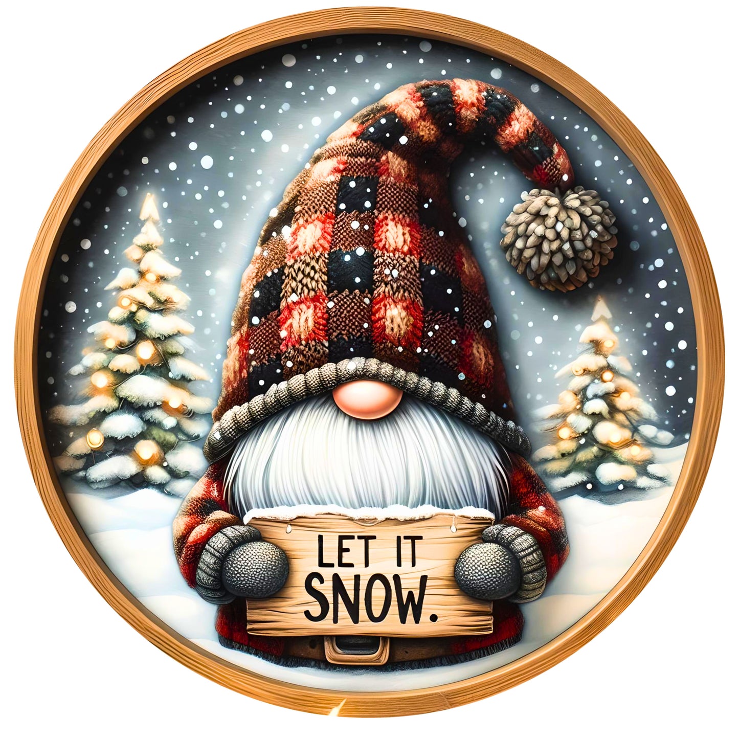 Let it Snow Gnome Canvas