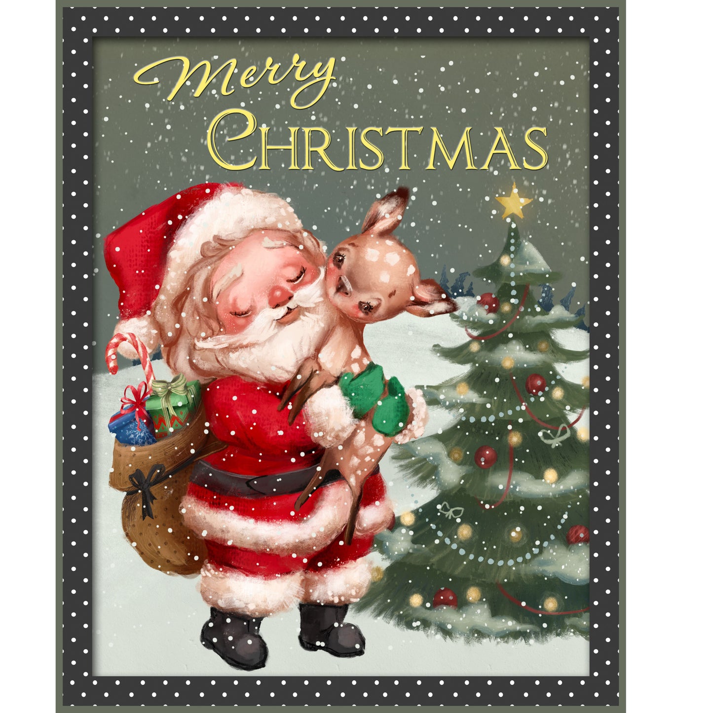 Merry Christmas Santa Book Canvas