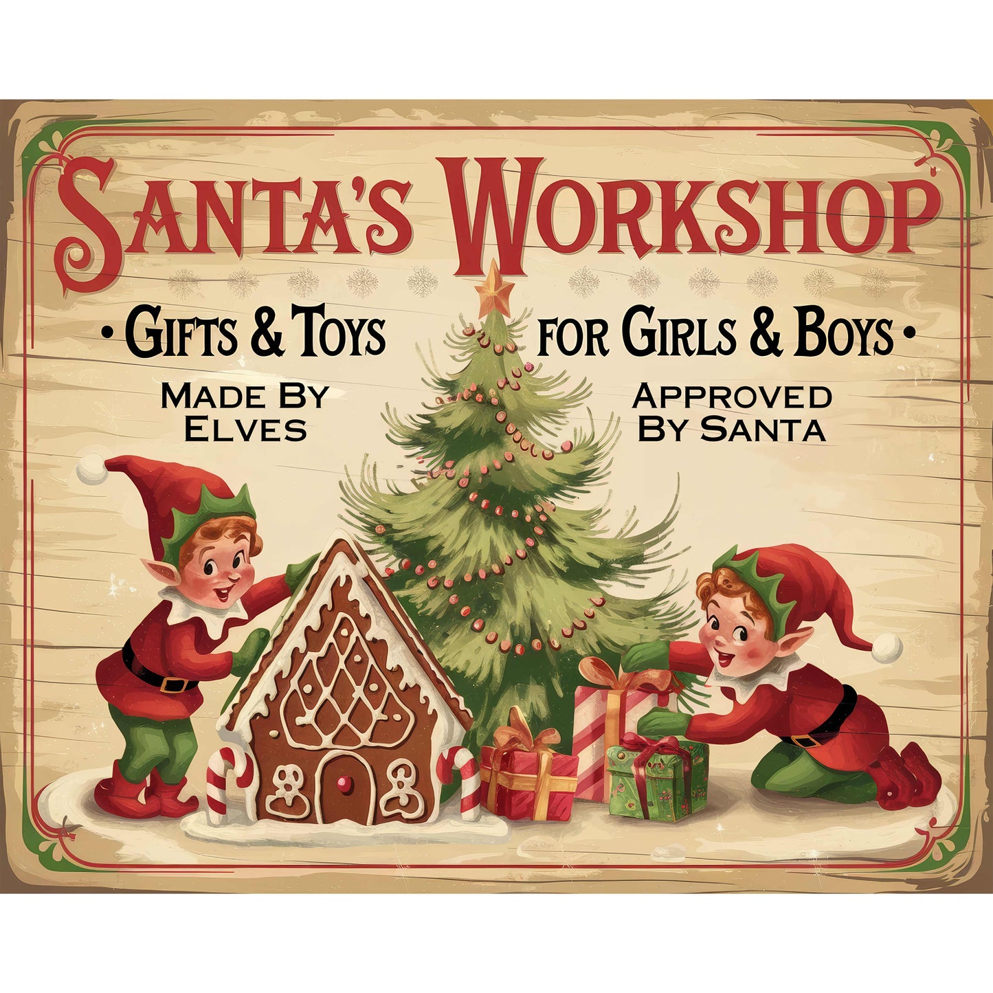 Santa's Workshop Canvas