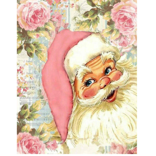 Pink Santa Canvas