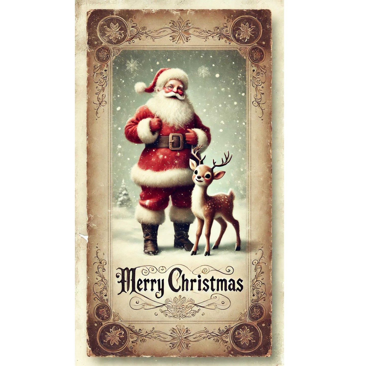 Merry Christmas Santa Book Canvas