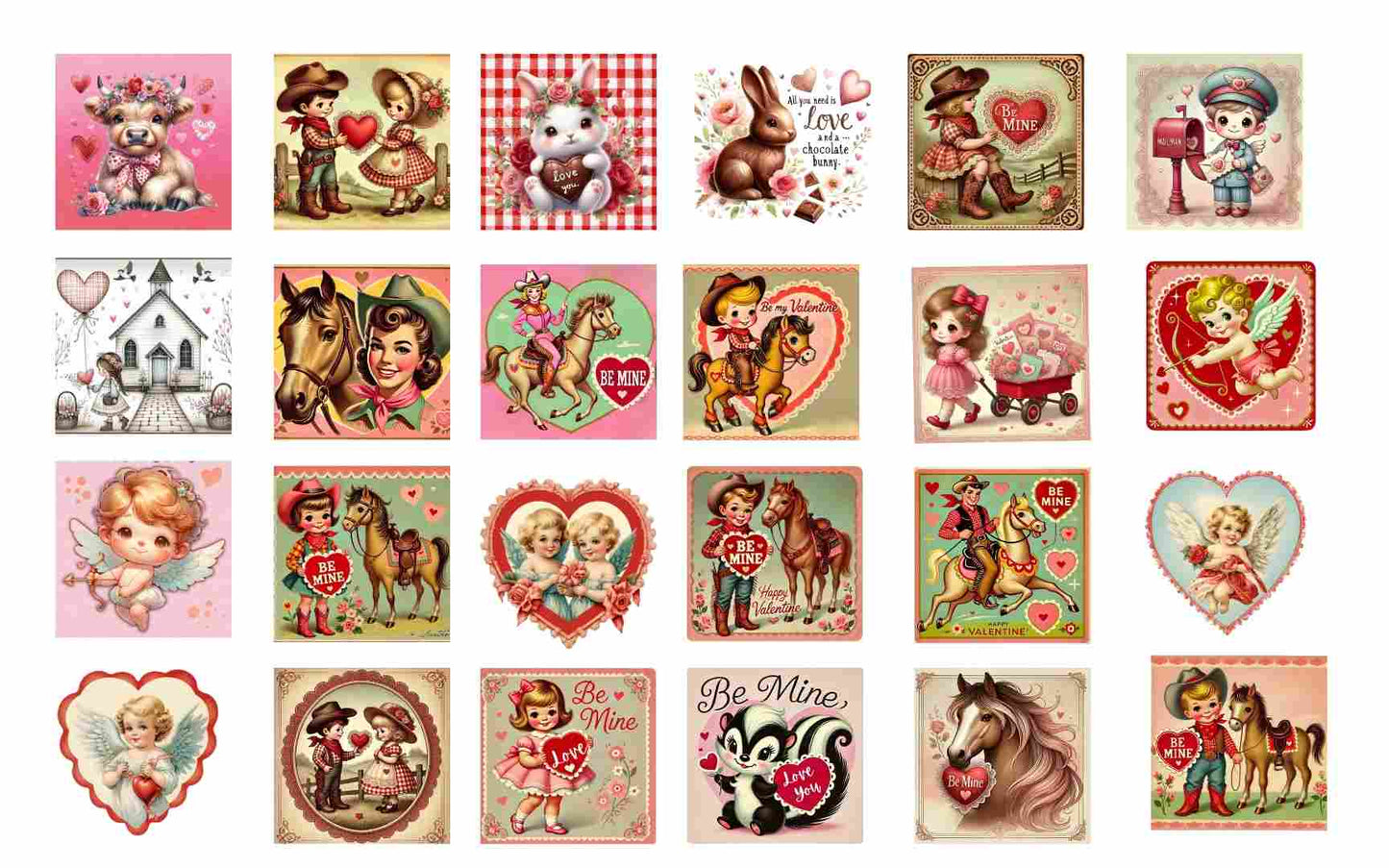 Valentine Gang Sheet Assorted Images #3