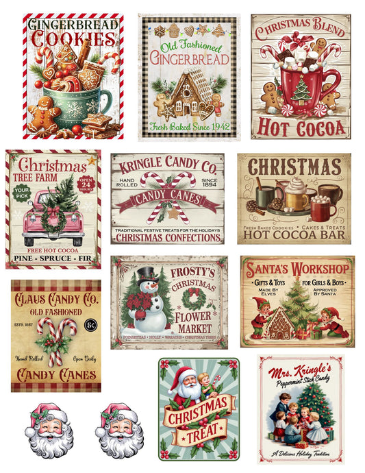 Christmas Labels Design #2 Gang Sheet Canvas (Copy)